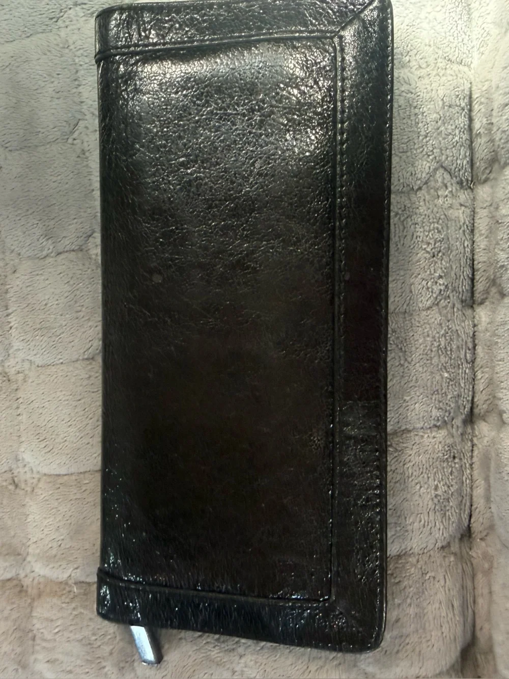 Tory Burch Black Leather Logo Continental Wallet